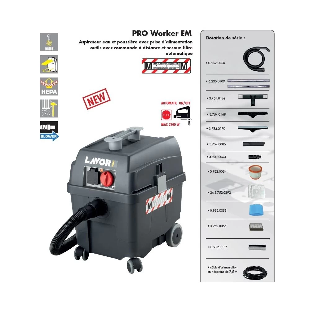 Lavor Pro - Aspirateur Eau Et Poussières 1400W 30L 70l/s (classe M)+ ... 4 Lavor Pro - Aspirateur Eau Et Poussières 1400W 30L 70l/s (classe M)+ ... – Image 2