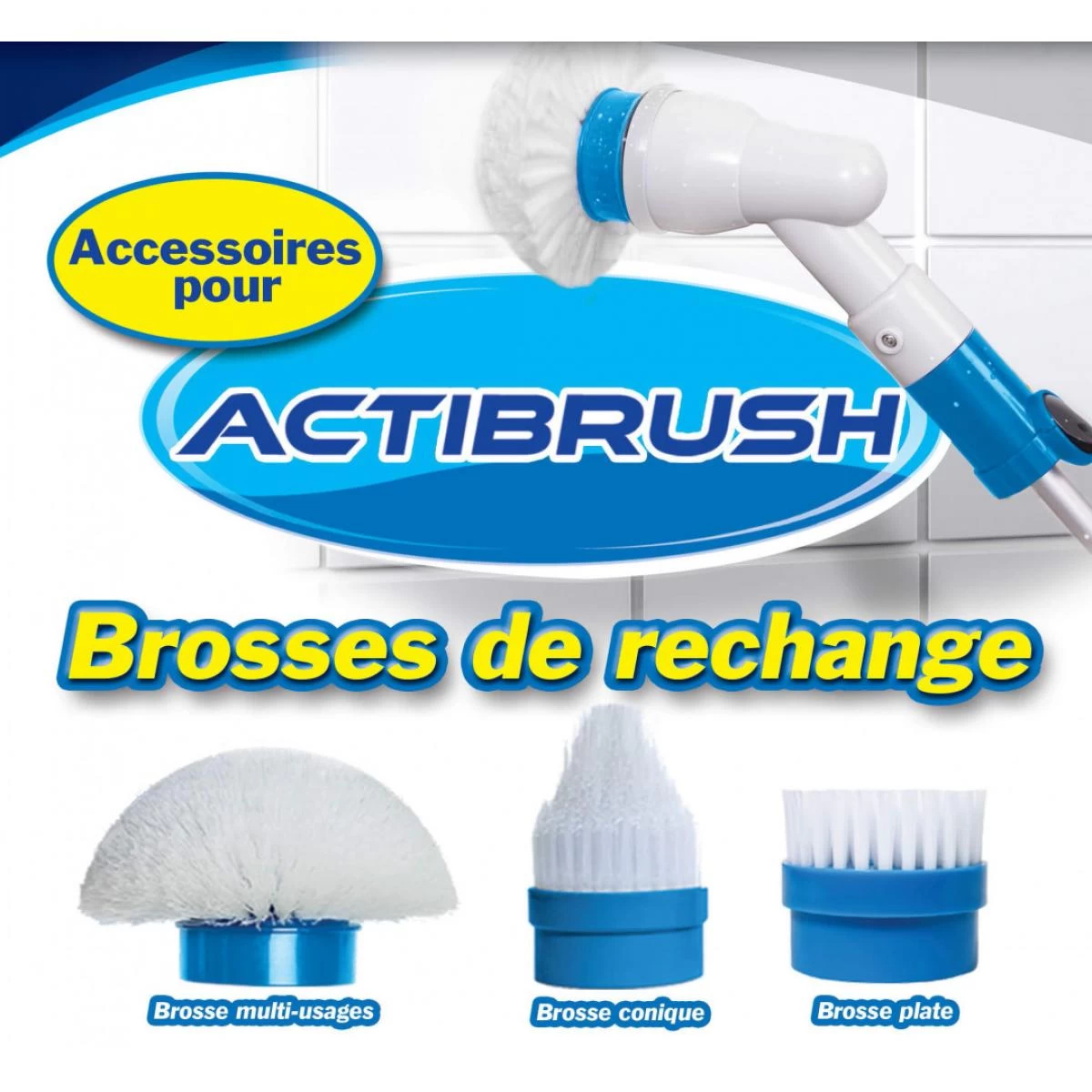 3 Brosses ACTI BRUSH - TELESHOPPING - Blanc/Bleu - Adulte - Recharge A... 5 3 Brosses ACTI BRUSH - TELESHOPPING - Blanc/Bleu - Adulte - Recharge A... – Image 3