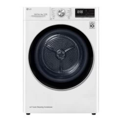 LG Sèche-linge Frontal à Pompe à Chaleur 60cm 9kg A+++ Blanc - Rh9v71w...