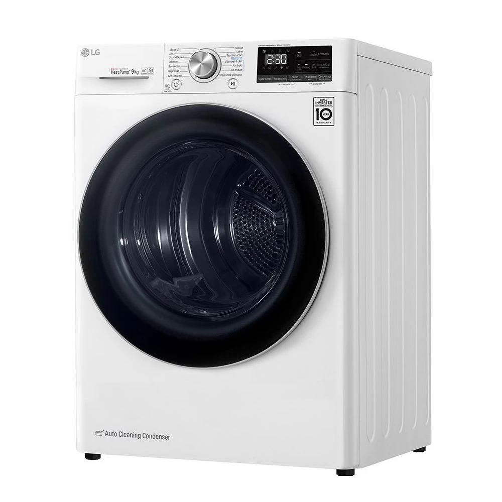 LG Sèche-linge Frontal à Pompe à Chaleur 60cm 9kg A+++ Blanc - Rh9v71w... 5 LG Sèche-linge Frontal à Pompe à Chaleur 60cm 9kg A+++ Blanc - Rh9v71w... – Image 3