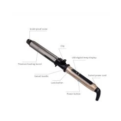 Bigoudi Nano Titane Avec Affichage Numérique De La Température à LE... -Électromaison Innovante bigoudi nano titane avec affichage numerique de la temperature a led 4