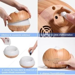 BYONDSELF- Diffuseur D'huile Essentielle, Humidification Avec Téléco... -Électromaison Innovante byondself diffuseur dhuile essentielle humidification avec telecommande et lumieres led 7 couleurs arret automatique sans eau 13991780 38794922 1140x1140