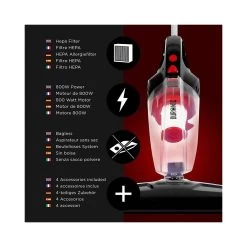 Aspirateur Balai Et à Main Duronic VC8 /BK- Sans Sac Classe A + Têt... 11 Aspirateur Balai Et à Main Duronic VC8 /BK- Sans Sac Classe A + Têt... -Électromaison Innovante duronic vc8 bk aspirateur balai et a main sans sac classe a tate suceuse flexible brosse se converti en quelques secondes 4