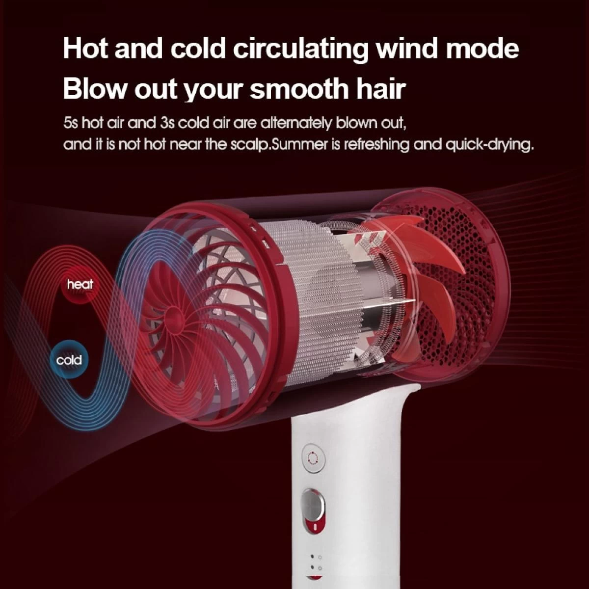 Universal H5 Sèche-cheveux à Ions Négatifs 1800W Sèche-cheveux Professionnel... 5 Universal H5 Sèche-cheveux à Ions Négatifs 1800W Sèche-cheveux Professionnel... – Image 3