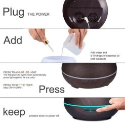 Humidificateur D'air Avec LED Lumières Coloré, Diffuseur Huiles Esse... 7 Humidificateur D'air Avec LED Lumières Coloré, Diffuseur Huiles Esse... -Électromaison Innovante humidificateur dair avec led lumieres colore diffuseur huiles essentielles rechargeable telecommande grain de bois fonce 13991796 38794986 1140x1140