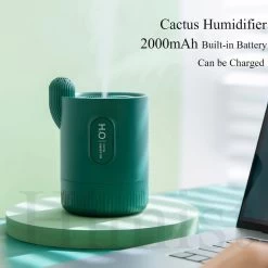 Universal Humidificateur D'air Portable Sans Fil 2000mAh Batterie Interne Cactus... -Électromaison Innovante humidificateur dair portable sans fil 2000mah batterie interne cactus brouillard a ultrasons arome diffuseur dhuile essentielle humidificateur blanc 12271626 32670364 1140x1140