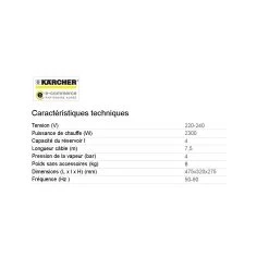 Karcher - Nettoyeur Vapeur 4L 4 Bar 2300W - SG 4/4 10 Karcher - Nettoyeur Vapeur 4L 4 Bar 2300W - SG 4/4 -Électromaison Innovante karcher nettoyeur vapeur 4l 4 bar 2300w sg 4 4 1