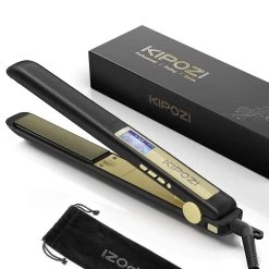 KIPOZI Lisseur Professionnel Fer à Lisser - Noir