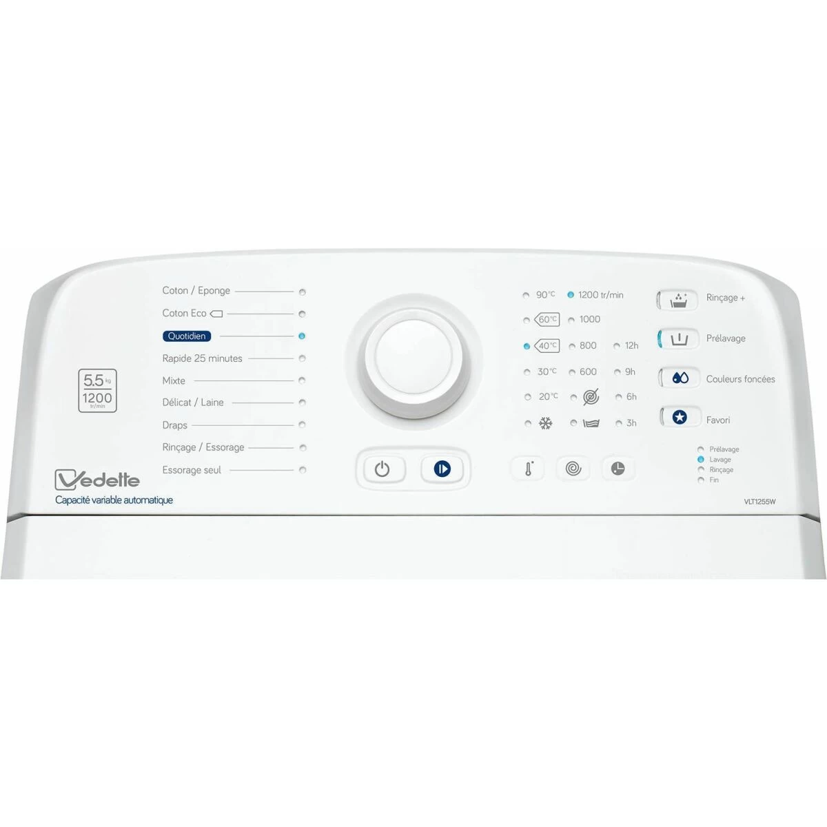 Lave-linge Hublot - VLT1255W 5 Lave-linge Hublot - VLT1255W – Image 3