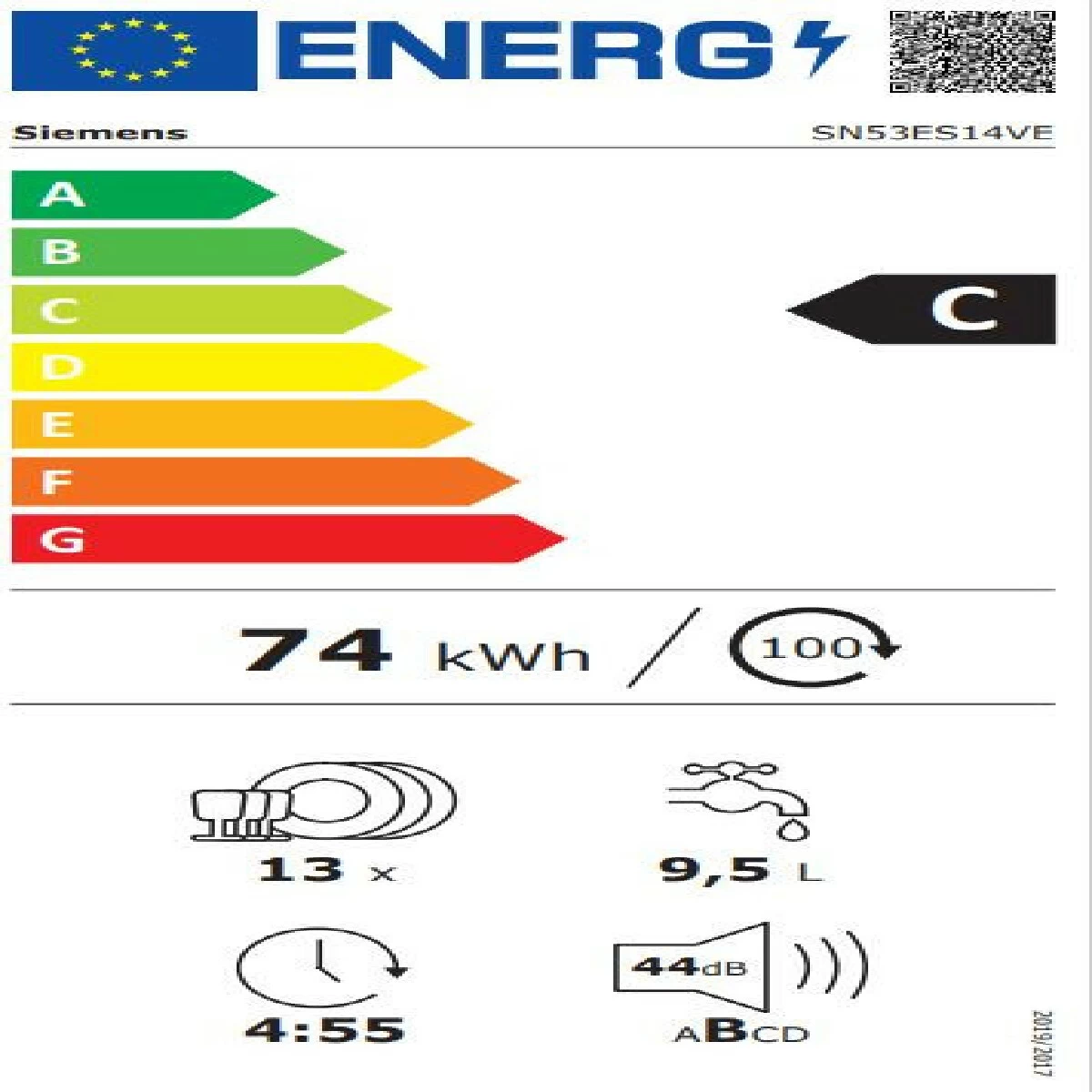 Siemens Lave-vaisselle 60cm 13 Couverts 44db Intégrable Avec Bandeau - Sn53es... 5 Siemens Lave-vaisselle 60cm 13 Couverts 44db Intégrable Avec Bandeau - Sn53es... – Image 3