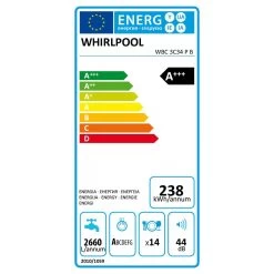 Whirlpool Lave-vaisselle 60cm 14 Couverts 44db Intégrable Avec Bandeau - Wbc3c3... -Électromaison Innovante lave vaisselle integre 60 cm whirlpool integrable wbc3c34pb 7116540 23279939 1140x1140