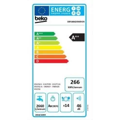 Lave-vaisselle 60cm 14 Couverts 46db - Den48420wdos - BEKO -Électromaison Innovante lave vaisselle pose libre beko 14 couverts 60cm a den 48420 wdos 6951626 23279767 1140x1140