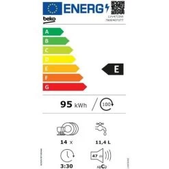 Lave-vaisselle Pose Libre BEKO LVV4729W - 14 Couverts - Largeur 60 Cm ... 10 Lave-vaisselle Pose Libre BEKO LVV4729W - 14 Couverts - Largeur 60 Cm ... -Électromaison Innovante lave vaisselle pose libre beko lvv4729w 14 couverts largeur 60 cm classe a 47db cuve inox blanc 9324685 24334693 1140x1140