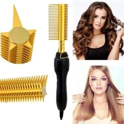 Universal Peigne électrothermique, Lisseur De Cheveux, Boucle Et Ligne Droite 2... 10 Universal Peigne électrothermique, Lisseur De Cheveux, Boucle Et Ligne Droite 2... -Électromaison Innovante peigne electrothermique lisseur de cheveux boucle et ligne droite 2 dans 1 peigne triangulaire portable de voyage anti brulures fer boucle 12241084 32550466 1140x1140