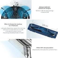 Proscenic Aspirateur Robot 820S-Nettoyeur Et Laveur 3 En 1- Connecté ... -Électromaison Innovante proscenic aspirateur robot 820s nettoyeur et laveur 3 en 1 connecte wifi 1800pa 2000mah batterie 120min autonomie avec bande magnetique 9536076 24835918 918 1140x1140