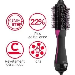 REVLON RVDR5282UKE - Brosse Séchante Volumisante One Step - Cheveux C... -Électromaison Innovante revlon rvdr5282uke brosse sechante volumisante one step cheveux courts a mi longs brosse ovale poils mixtes 3 reglag 11574832 30378966 1140x1140