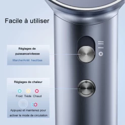 Sèche-cheveux Negative Ions Haute Vitesse Et Séchage Rapide - Argent... -Électromaison Innovante seche cheveux negative ions haute vitesse et sechage rapide argent18m 1600w110000rpm avec 3 buses 13039132 35429968 1140x1140