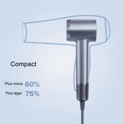 Sèche-cheveux Negative Ions Haute Vitesse Et Séchage Rapide - Argent... -Électromaison Innovante seche cheveux negative ions haute vitesse et sechage rapide argent18m 1600w110000rpm avec 3 buses 13039132 35429970 1140x1140