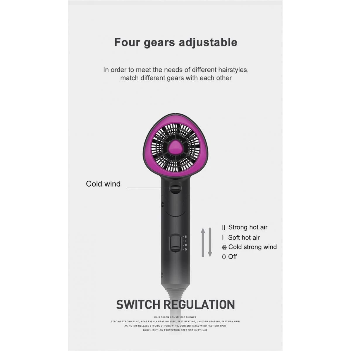 Universal Sèche-cheveux Pliable 1800W Puissant Sèche-cheveux Air Chaud/froid S... 5 Universal Sèche-cheveux Pliable 1800W Puissant Sèche-cheveux Air Chaud/froid S... – Image 3