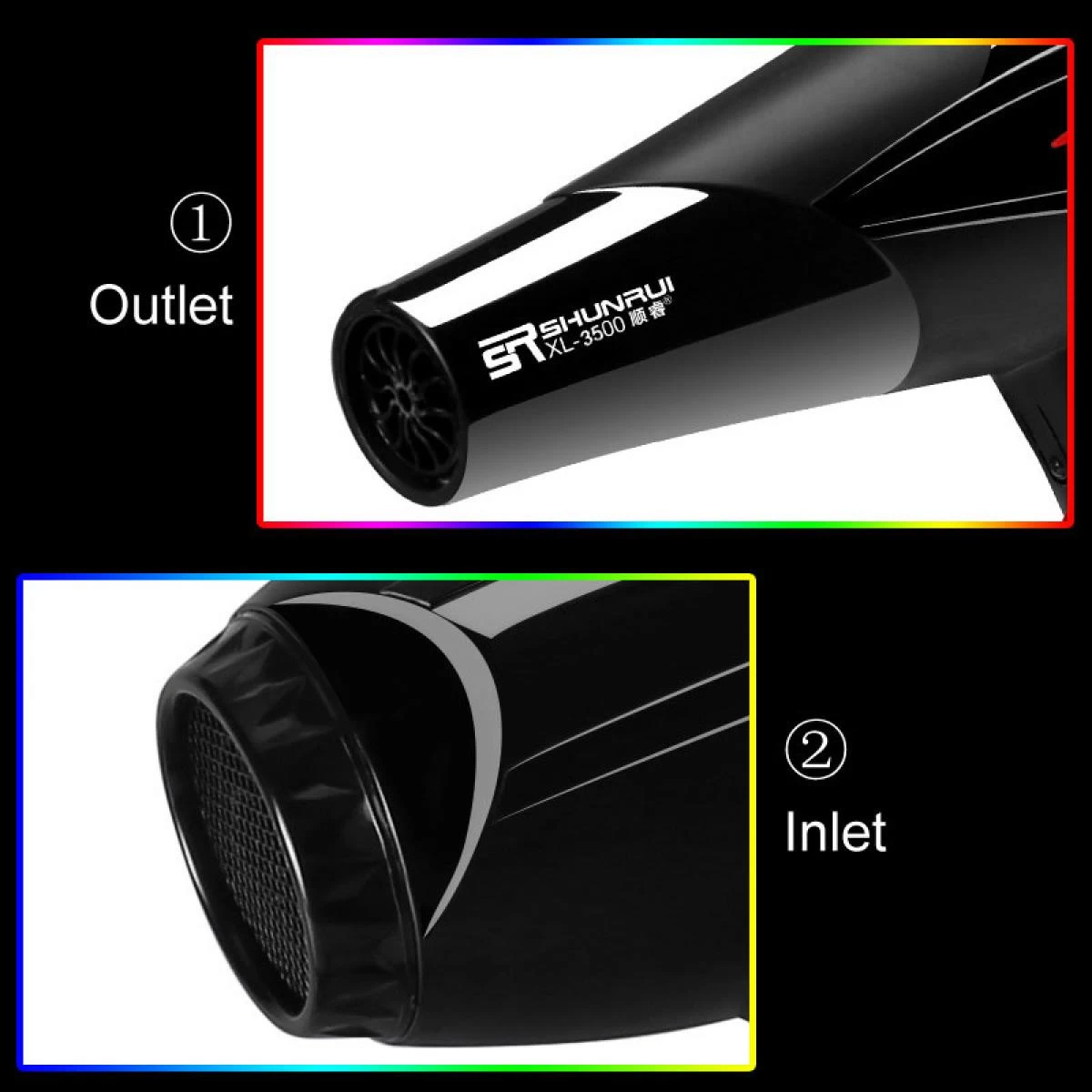 Universal Sèche-cheveux Professionnel Coiffeur Salon Outils Sèche-cheveux Puis... 6 Universal Sèche-cheveux Professionnel Coiffeur Salon Outils Sèche-cheveux Puis... – Image 4