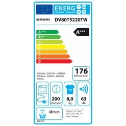 Samsung Sèche-linge Pompe à Chaleur Avec Condenseur 60cm 8kg - Dv80t5220tw -... -Électromaison Innovante seche linge frontal samsung dv 80 t 5220 tw 7517034 23344225 1140x1140