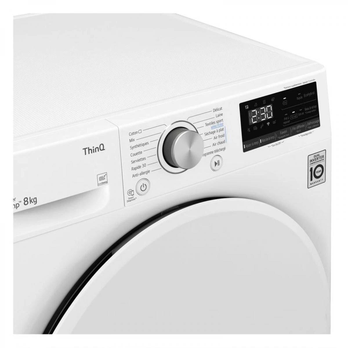 Sèche Linge Hublot LG RH8V59WH 8kg Blanc 5 Sèche Linge Hublot LG RH8V59WH 8kg Blanc – Image 3